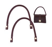 UNICRAFTALE About 2 Pcs 40.7cm PU Leather Bag Handbag Shoulder Replacement Coconut Brown Leather Braided Handbag Handles with Snap Button for DIY Bag Handle Replacement Accessories