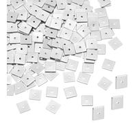 UNICRAFTALE about 200pcs 8mm Square Spacer Beads Stainless Steel Loose Beads 0.5mm Small Hole Spacer Beads Smooth Surface Beads Finding for DIY Bracelet Necklace Jewelry Making, Stainless Steel Color