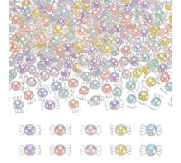 UNICRAFTALE About 200pcs Colorful Candys Beads Acrylic Candy Bowkont Charms Mixed Color Shiny Kawaii Candy Bead for Jewelry Making Hairband Bracelets Necklace DIY Crafts Hole 2mm