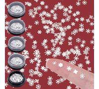 UNICRAFTALE About 200Pcs Mini Silver Snowflakes for Crafts Metal Snowflake Nail Art Tiny Christmas Snowflake Embellishment for DIY Scrapbooking Resin Winter Party Decoration