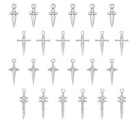 UNICRAFTALE about 24Pcs 4 Styles Sword Charm 304 Stainless Steel Charms Dagger Pendants Katana Stiletto Pendants Punk Charms Bookmark Charms Antique Swords for Necklace Bracelet Jewelry Making