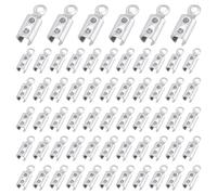 UNICRAFTALE About 300Pcs 304 Stainless Steel Folding Crimp Ends Fold Over Cord Ends Terminators Clamp End Tips Leather Ribbon Ending Clasp Tips Metal Jewelry Connector for Bracelets