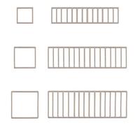 UNICRAFTALE about 36pcs 3 Sizes Square Linking Rings 12/16/20mm Stainless Steel Frame Connectors Square Links Metal Jewelry Connector Links for Women Jewelry Making