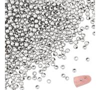 UNICRAFTALE About 500Pcs 2mm Diameter Stainless Steel Round Beads Seamless Smooth Loose Spacer Beads Tiny Metal Bead for DIY Bracelets Necklace Jewelry Making