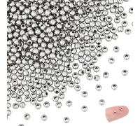 UNICRAFTALE About 500Pcs 3mm Stainless Steel Ball Beads Tiny Round Loose Bead 1mm Hole Smooth Seamless Metal Spacers Finding for Bracelet Necklace Earring Jewelry Making Hole: 1mm