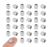 UNICRAFTALE About 50Pcs Column Beads Stainless Steel Beads Spacer Beads Large Hole Beads Column European Beads Textured Beads Loose Bead Metal Beads for DIY Bracelet Necklace Jewelry Making