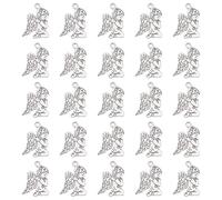 UNICRAFTALE about 60Pcs Angel Charms Tibetan Style Alloy Pendants Praying Angel Pendants Jewelry Making Charms Metal Charm for Christmas Earrings Necklace Bracelet Supplies Craft Antique Silver