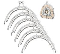 UNICRAFTALE About 6pcs Metal Purse Frame Bag Kiss Clasp Lock Retro Arch Metal Purse Frame Coin Bag Frame Clip Purse Frame Clip for DIY Craft Purse Bag Handle Sewing Craft 3.35 inch