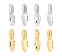 UNICRAFTALE about 8pcs 2 Colors Stainless Steel Glue-on Flat Pad Pendant Bail 23mm Oval Scrabble Linking Charm Jewelry Bails Charm Connector Hangers for DIY Jewelry Making