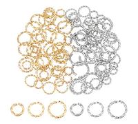 UNICRAFTALE About 90Pcs 3 Sizes 2 Colors Stainless Steel Open Jump Rings O Rings Connector Inner Diameter 4~8mm for Bracelet Necklace Jewlery Making Golden Stainless Steel Color