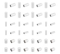 UNICRAFTALE About 90Pcs 3 Sizes Stainless Steel Cord Ends End Caps 2~4mm Column Cone Leather Cord Ends Jewelry Making Caps Bracelet End Caps Terminators Cord Finding for Necklace Jewelry Making