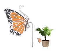 UNICRAFTALE About 9cm Alloy Butterfly Suncatcher for Pot Plant Decoration Orange Butterfly Monarch Flower Pot Hanging Rack Decorations for Home Garden Outdoor Decor