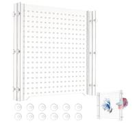 UNICRAFTALE Acrylic Fish Tank Divider Transparent Aquarium Divider Adjustment Clear Fish Tank Separator Set with 12Pcs Suction Cups Fishes Tanks Separator for Betta Fishes 279x281x3mm