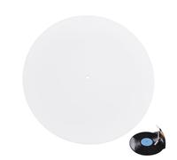 UNICRAFTALE Acrylic Turntable Mats for Vinyl Player Record Platter Slipmat White Platters Mats for for Vinyl Records 30cm Dimaeter
