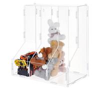 UNICRAFTALE Acrylic Wall Model Dispenser Clear Hanging Organizer and Storage Bin for Playroom Living Room Triple Compartment Model Storage for Blocks Cars Trains Balls Darts Snacks 307x193x320mm