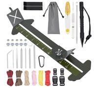 UNICRAFTALE Adjustable Pracord Bracelet Jig Kit Stainless Steel Stitching Set Adjustable Jig Bracelet Maker Kit with 4 Cords 2 Buckles Army Green Bracelets Paracord Tool Kits for Weaving DIY Craft