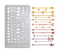 UNICRAFTALE Arrow Stencil Metal Stencil for Wood Burning Stainless Steel Template Arrow Symbol Reusable Template for DIY Wood Carving Journaling Drawing Scrapbooking on Fabric Paper