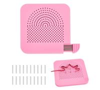 UNICRAFTALE Art Wire Bending Jig Kit Plastic Wire Wrapping Tool Pink Square Jig with 20Pcs Pegs Jewelry Making Tools for Wire Wrapping Kit and Craft Creation 10.5x10.5cm