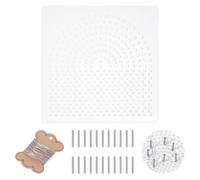 UNICRAFTALE Art Wire Jig Kit Wire Wrapping Tool Transparent Square Jig with Stainless Steel Wire 30Pcs Metal Pegs Jewelry Making Tools for Wire Wrapping Kit and Craft Creation