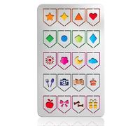 UNICRAFTALE Basic Elements Metal Stencil for Painting Flag Stencil Drawing Template Stainless Steel Reusable Templates for DIY Scrapbooking Carving Engraving Wood Burning 17.7x10cm