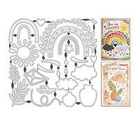 UNICRAFTALE Boho Style Elements Cutting Die for Card Making Reusable Carbon Steel Bohemian Theme Embossing Stencils Template Die Cut for DIY Scrapbooking Album Craft Decor 16.5x16.5cm