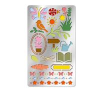 UNICRAFTALE Butterfly Craft Stencil Wood Carving Spring Metal Stencil for Wood Burning Floral Stencils Stainless Steel Reusable Bird Template for DIY Art Craft Wall Canvas Furniture