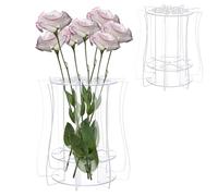 UNICRAFTALE Clear Vase for Artificial Flowers Vases for Flowers Holder Acrylic Puzzle Vases Roses Display Stand for Cherry Blossom Orchid Tulips Bouquet Home Decoration for Women