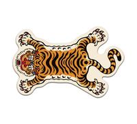 UNICRAFTALE Cute Tiger Bath Mat Non Slip Diatomaceous Mud Mats for Bathroom Floor Plush Animal Shaped Quick Dry Machine Washable Bathtub Mat for Tub Shower Home Decor 60x37cm
