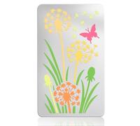 UNICRAFTALE Dandelion Stencil Metal Stencil for Wood Burning Stainless Steel Flower Template Reusable Template for DIY Carving Journaling Drawing Scrapbooking on Fabric Wall Paper