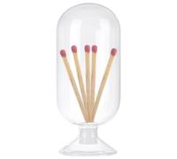 UNICRAFTALE Decorative Glass Matches Cloche Glass Match Holder Clear Match Cloche Jar Fancy Bathroom Matches Cloche Bottle Home Decor Gifts for Candles Fireplace