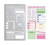 UNICRAFTALE Diary Grid Partition Metal Stencil Lines Stainless Steel Template Photo Album Stencil Reusable Cutting Dies Drawing Stencils Tool Template for Wood Carving DIY Scrapbooking Decorative
