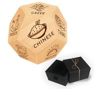 UNICRAFTALE Different Area Cuisines Anniversary Date Night Gift 1Set Wood Food Decision Dice Wedding Gifts Funny Food Dice with Gift Box for Husband Valentines Day Gifts