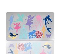 UNICRAFTALE Fantasy Elf Stencil Metal Stencil for Journaling Angel Castles Drawing Template Stainless Steel Reusable Butterfly Templates for Wood Burning Carving Engraving Scrapbooking