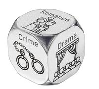 UNICRAFTALE Film Genre Theme Decision Dice Stainless Steel Activity Decision Anniversary Date Night Film Fun Dice for Couple Birthday Gifts for friend Valentine's Day Gift