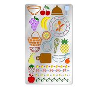 UNICRAFTALE Fruit Craft Stencil Wood Carving Food Metal Stencil for Wood Burning Tableware Stencils Stainless Steel Reusable Template for DIY Art Craft Wall Canvas Furniture
