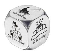 UNICRAFTALE Funny Retirement Gift Stainless Steel Activity Decision Dice 6 Sides Activity Dicision Retirement Dice Gift with Gifts Box Coworker Colleague Employee Appreciation Gifts for Women