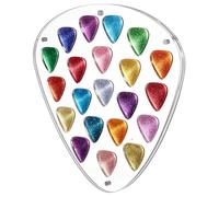 UNICRAFTALE Guitar Pick Display Case 21 Slot Acrylic Holder Three Panel Construction Clear Wall Mounted Guitar Pick Storage for Music Lovers Players Collectible Decoration 208x220x2.8mm