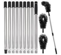 UNICRAFTALE Gutter Cleaner Tools from Ground Modular Level Modular Brush Kit with 2 Curved Brush Heads 3.6m/11.8ft Ground Level Gutter Cleaning Tool for Cleaning Leaves Debris Single Story Homes