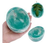 UNICRAFTALE Handmade Ceramic Herb Stripper Bowl Green Pottery Herbs Stripper Bowl 86.5x70mm Herb Pealer Leaf Stripping Tool Peeling Cup for Salads Cooking Peeling Off The Leafy Assembly