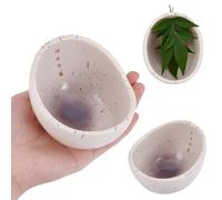 UNICRAFTALE Handmade Ceramic Herb Stripper Bowl White Pottery Herbs Stripper Bowl 86.5x70mm Herb Pealer Leaf Stripping Tool Peeling Cup for Salads Cooking Kitchen Peeling Off The Leafy Assembly
