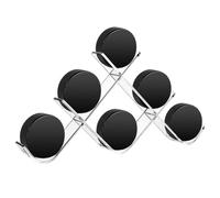 UNICRAFTALE Hockey Puck Holder Clear 3 Tier 6-Puck Cross-Stick Storage Rack 24.4x3.8x5.3cm Acrylic Hockey Display Stand for Desktop Memorabilia Rack Man Cave Office Shelf