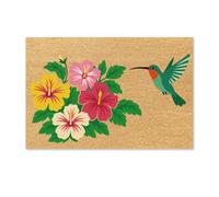 UNICRAFTALE Hummingbird Door Mat Garden Hummingbird Doormat Rectangle Bird Floor Mat Non Slip Entrance Doors Rugs Welcome Rug for Summer Front Door Spring Porch Indoor Outdoor Home Decor 43x76cm
