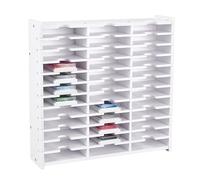UNICRAFTALE Ink Pad Storage Rack 36 Grids Inkpad Storage Box White Stamp Pad Organizer Holder for Desktop Stamp Pad Organizer for Crafts Supply Stackable Wall Mount