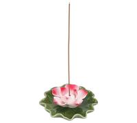 UNICRAFTALE Lotus Incense Holder Pink Ceramic Ash Catcher with Detachable Leaf Tray 90x87x37.5mm Glazed Ash Catcher Incense Mini Lotus Stick Burner for Altar Sage Palo