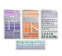UNICRAFTALE Metal Banners Stencil Journal Template for Bullet Journaling Reusable Stainless Steel Letter Number Stencil for Dot Grid Notebook Diary Bookmark Planning Habit Tracker Weekly Spread