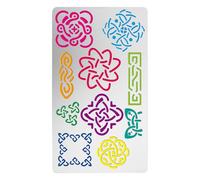 UNICRAFTALE Metal Border Stencil Stainless Steel Reusable Template Metal Stencils for Journaling Painting Stencils for Wood and Patterns Wood Burning Pyrography Engraving and Crafting