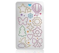 UNICRAFTALE Metal Circular Dots Stencils for Craft Wood Burning Small Dots Stencil Stainless Steel Reusable Daily Theme Template Moon Star Wood Carving Template for Scrapbooking Decorative