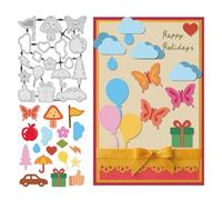 UNICRAFTALE Metal Cutting Dies for Card Making Weather Cutting Dies Apple Flower Tree Car Die Cuts Kit Stencils Templates Scrapbooking Embossing Template for DIY Greeting Cards Paper Album Craft