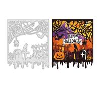 UNICRAFTALE Metal Cutting Dies Hallowen Decor Die Cut Embossing Cutting Stencils Pumpkin Die Cut for Card Making Paper Crafting Photo Frame Decor DIY Scrapbooking 11.6x13.7cm