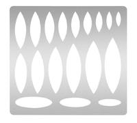 UNICRAFTALE Metal Horse Eye Cutouts Stencil Oval Drawing Metal Template Stainless Steel Journal Stencils Geometric Template Painting for DIY Scrapbooking Photo Engraving Jewelry